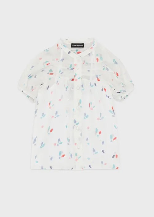 Emporio Armani Girls Short Sleeve Blouse _3L3C61 - NorthGirls