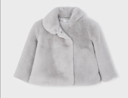 Mayoral Mini Fur Coat _Grey 4483-34
