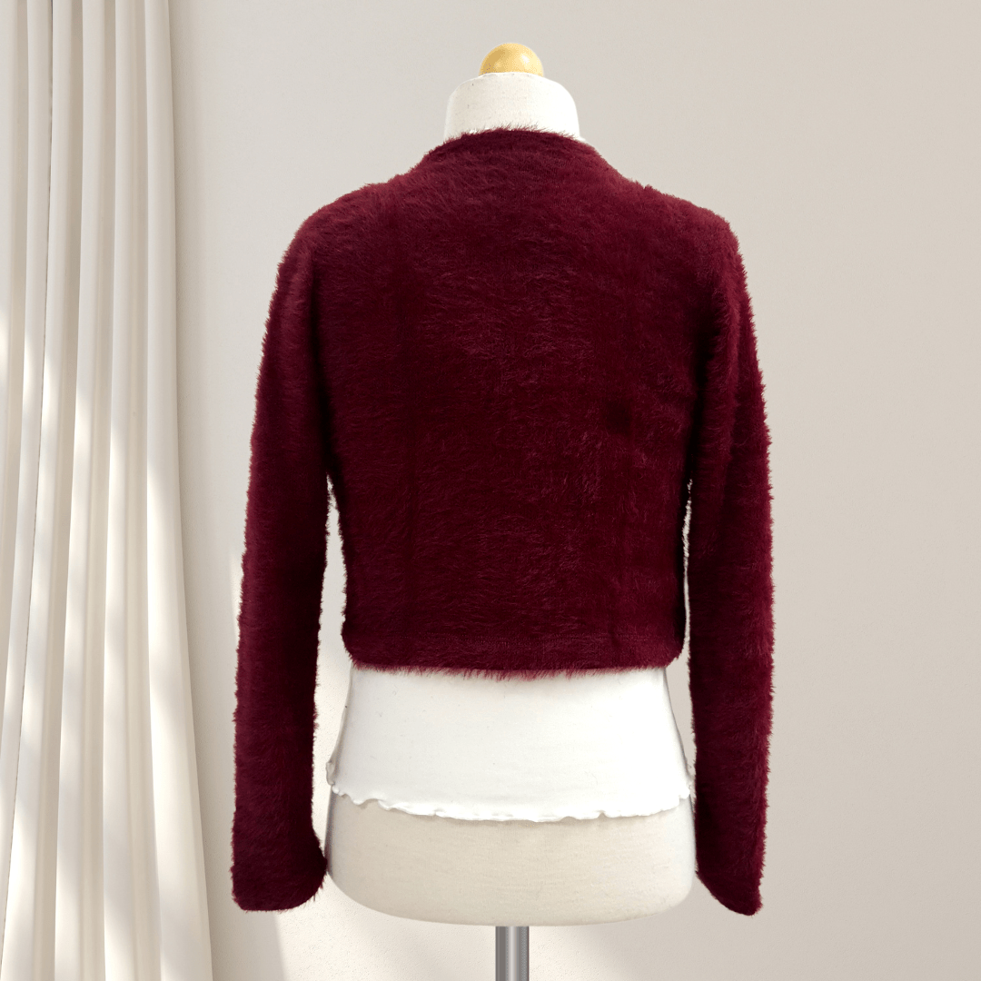 Flowers By Zoe Cardigan _Burgundy UFUR1 - FF - BURFF - NorthGirls