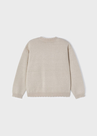Mayoral Mini Long Sleeve Sweater _Light Beige 4301-66