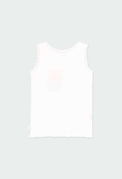 Boboli Organic Knit Tank Top_White 494029-1100