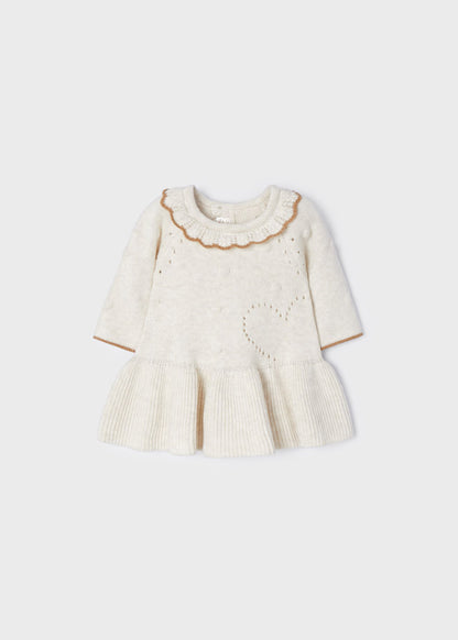 Mayoral Baby Knit Dress _Cream 2802-024