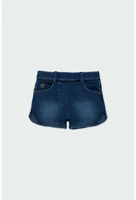 Boboli Fleece Denim Shorts _Blue 290045-Blue