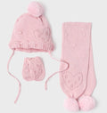 Mayoral Baby Hat, Scarf & Mittens Set _Pink 9543 - 025 - NorthGirls