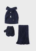 Mayoral Baby Mittens, Hat & Scarf Set _Blue 10281 - 069 - NorthGirls