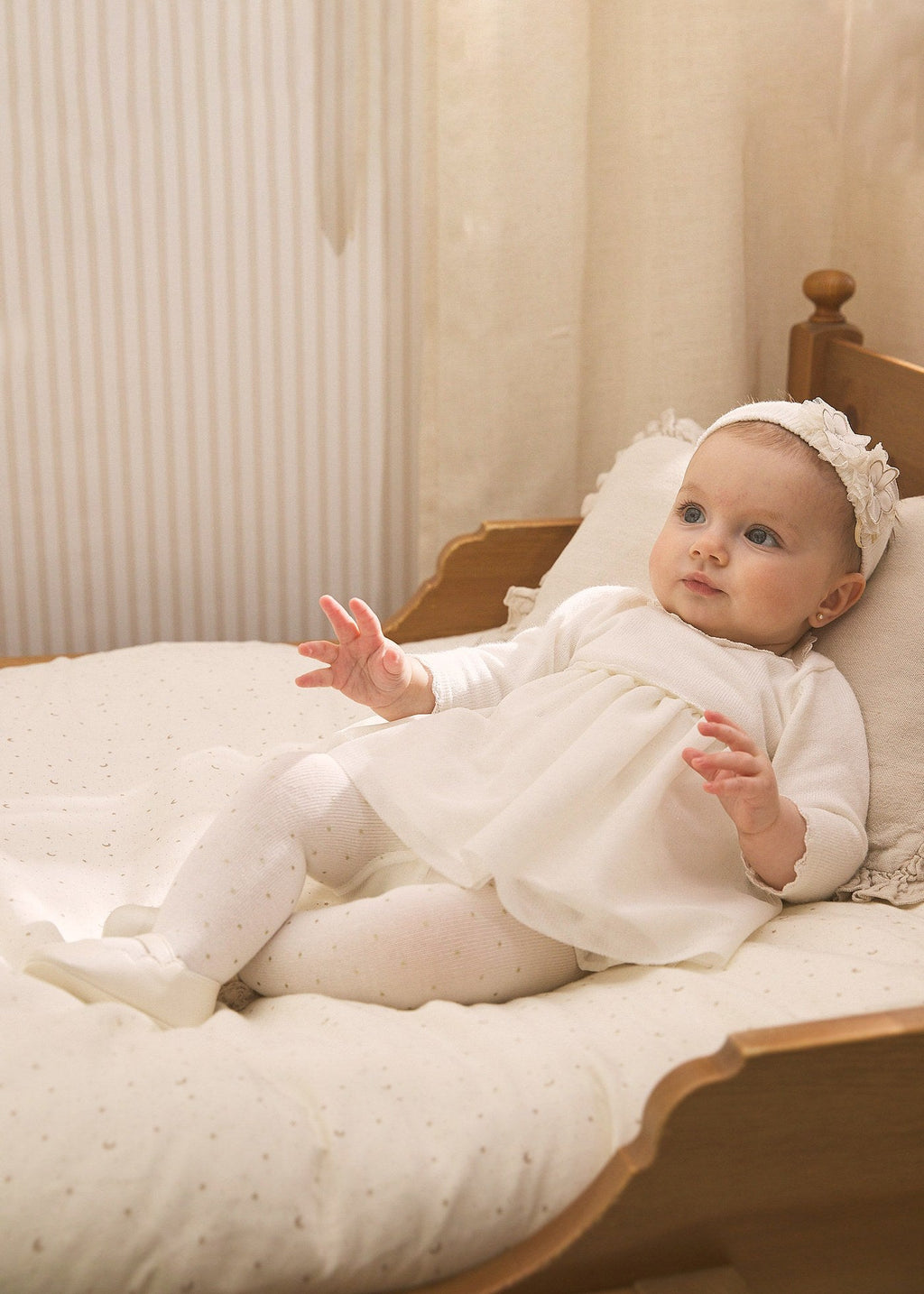 Mayoral Baby Polka Dot Tights _Natural 9529 - 010 - NorthGirls