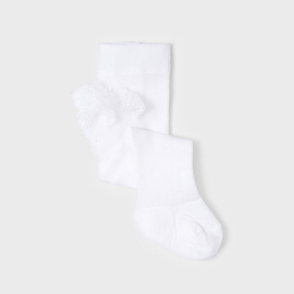 Mayoral Baby Ruffle Pantyhose _ White 9468 - 62 - NorthGirls