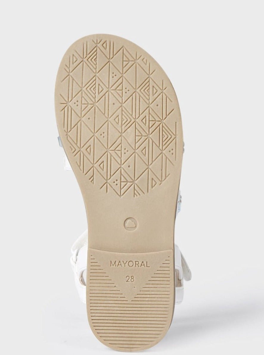 Mayoral Formal Strapped Sandals w/Jewels White_43449 - 027 - NorthGirls