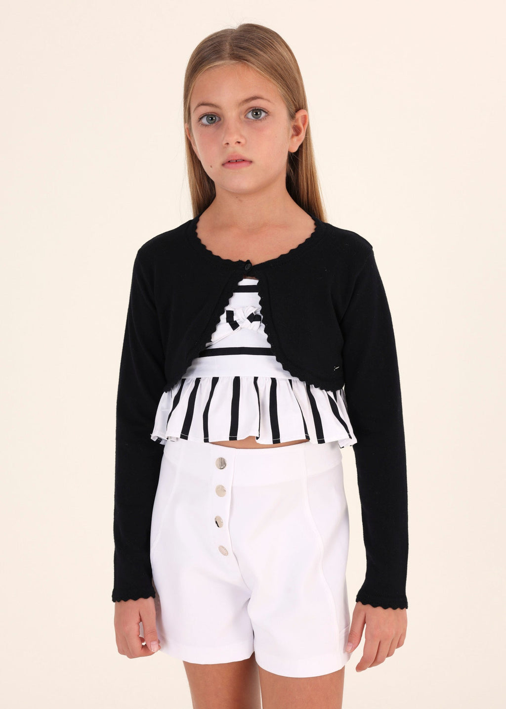 Mayoral Junior Basic Knit Bolero Cardigan _Black 332 - 91 - NorthGirls