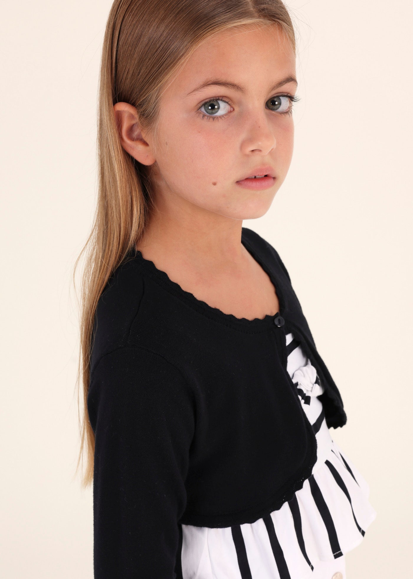 Mayoral Junior Basic Knit Bolero Cardigan _Black 332 - 91 - NorthGirls