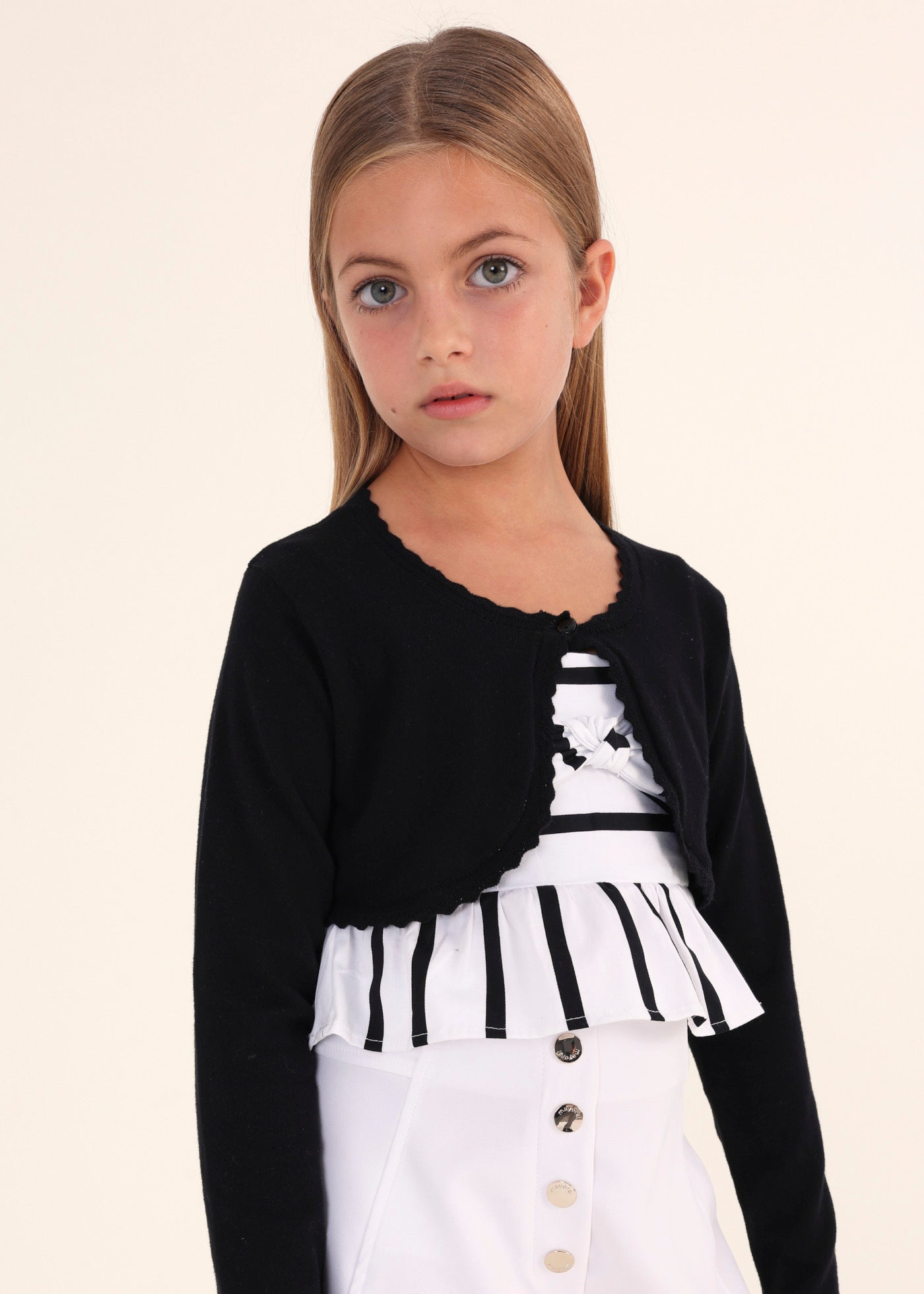Mayoral Junior Basic Knit Bolero Cardigan _Black 332 - 91 - NorthGirls