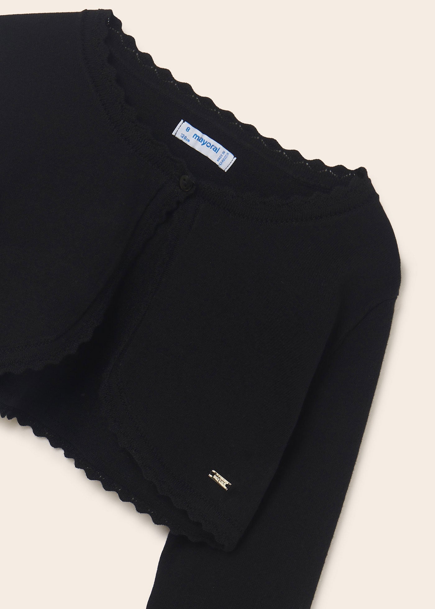 Mayoral Junior Basic Knit Bolero Cardigan _Black 332 - 91 - NorthGirls