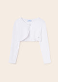 Mayoral Junior Basic Knit Bolero Cardigan _White 332 - 95 - NorthGirls