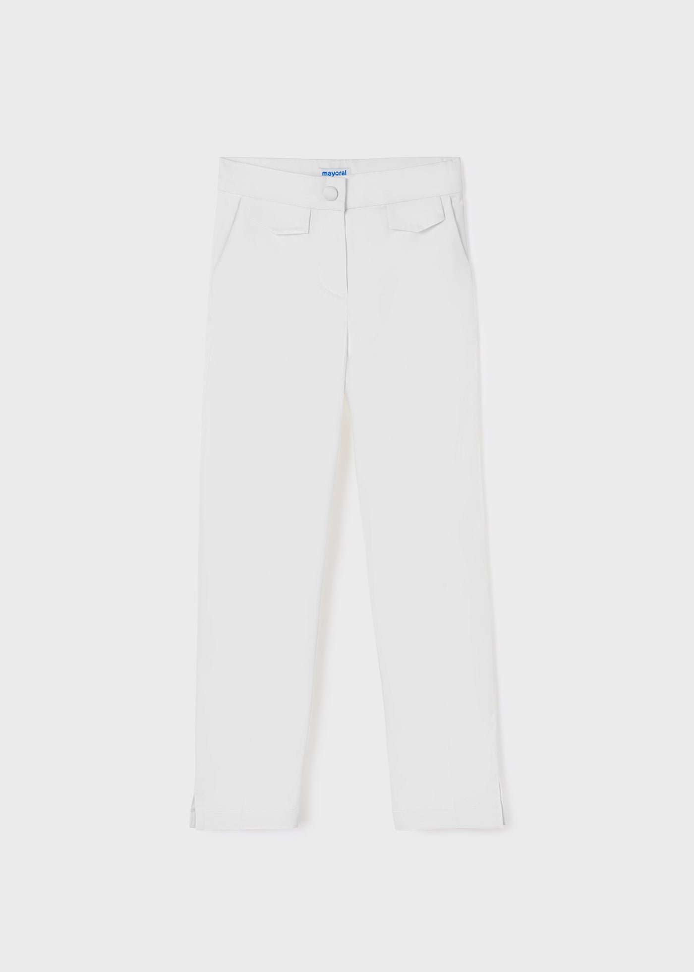 Mayoral Junior Cropped Satin Pants_ Natural 6567 - 92 - NorthGirls