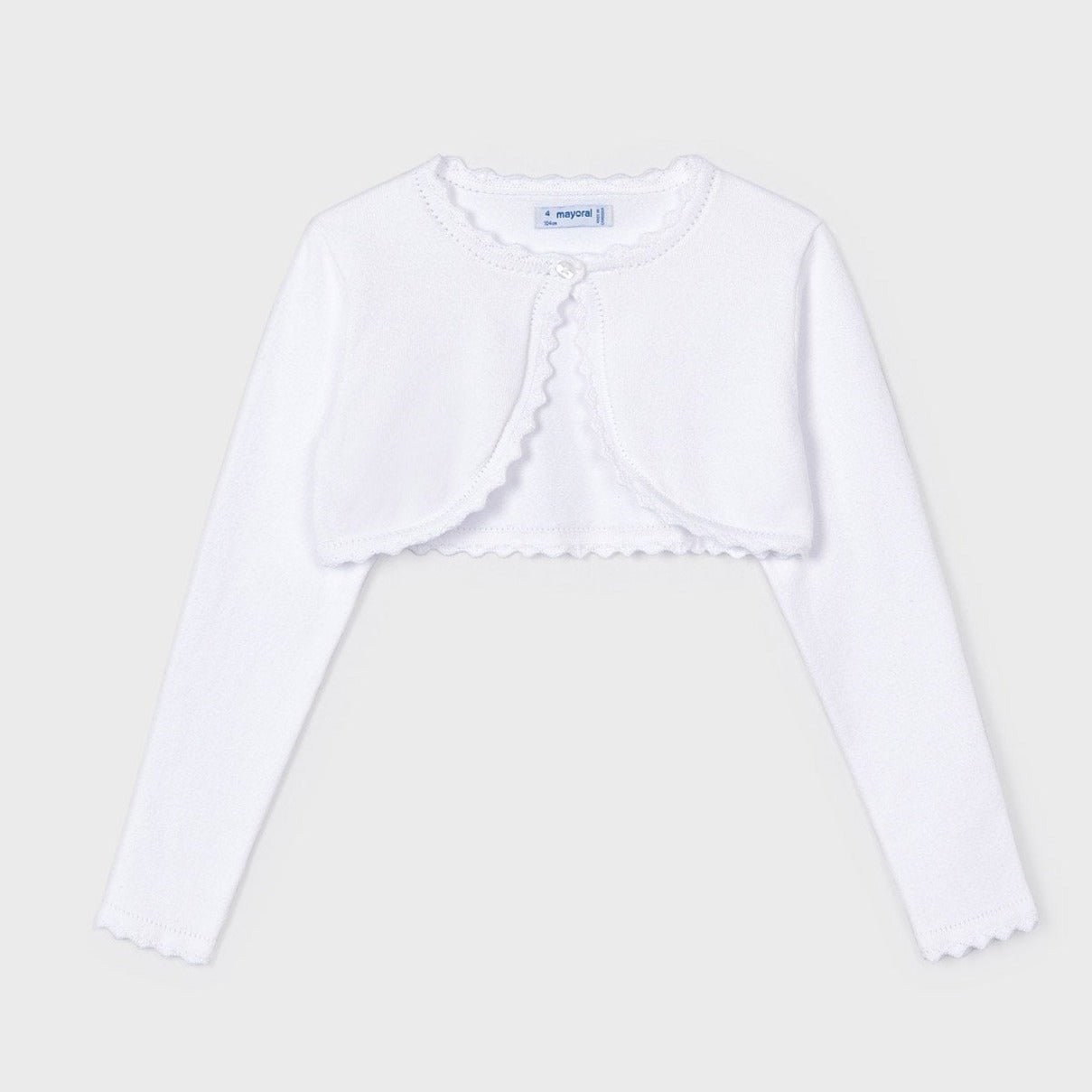 Mayoral Mini Basic Knit Bolero Cardigan _White 320 - 75 - NorthGirls
