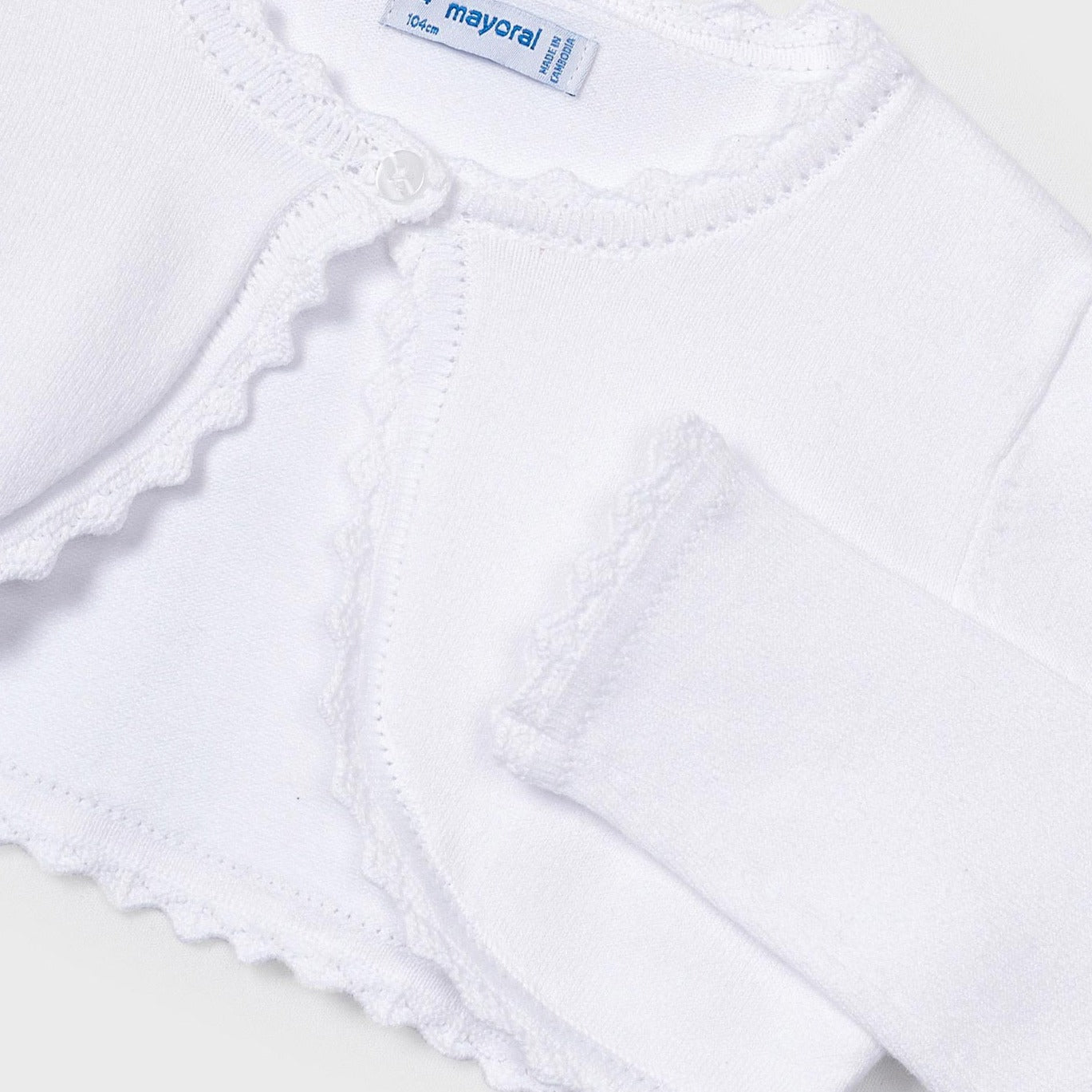 Mayoral Mini Basic Knit Bolero Cardigan _White 320 - 75 - NorthGirls