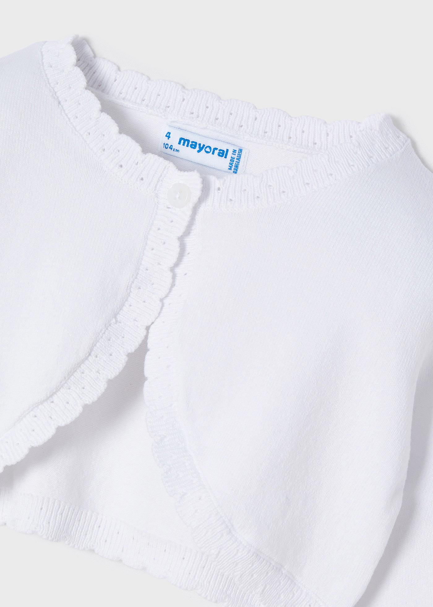 Mayoral Mini Basic Knit Bolero Cardigan_ White 320 - 80 - NorthGirls