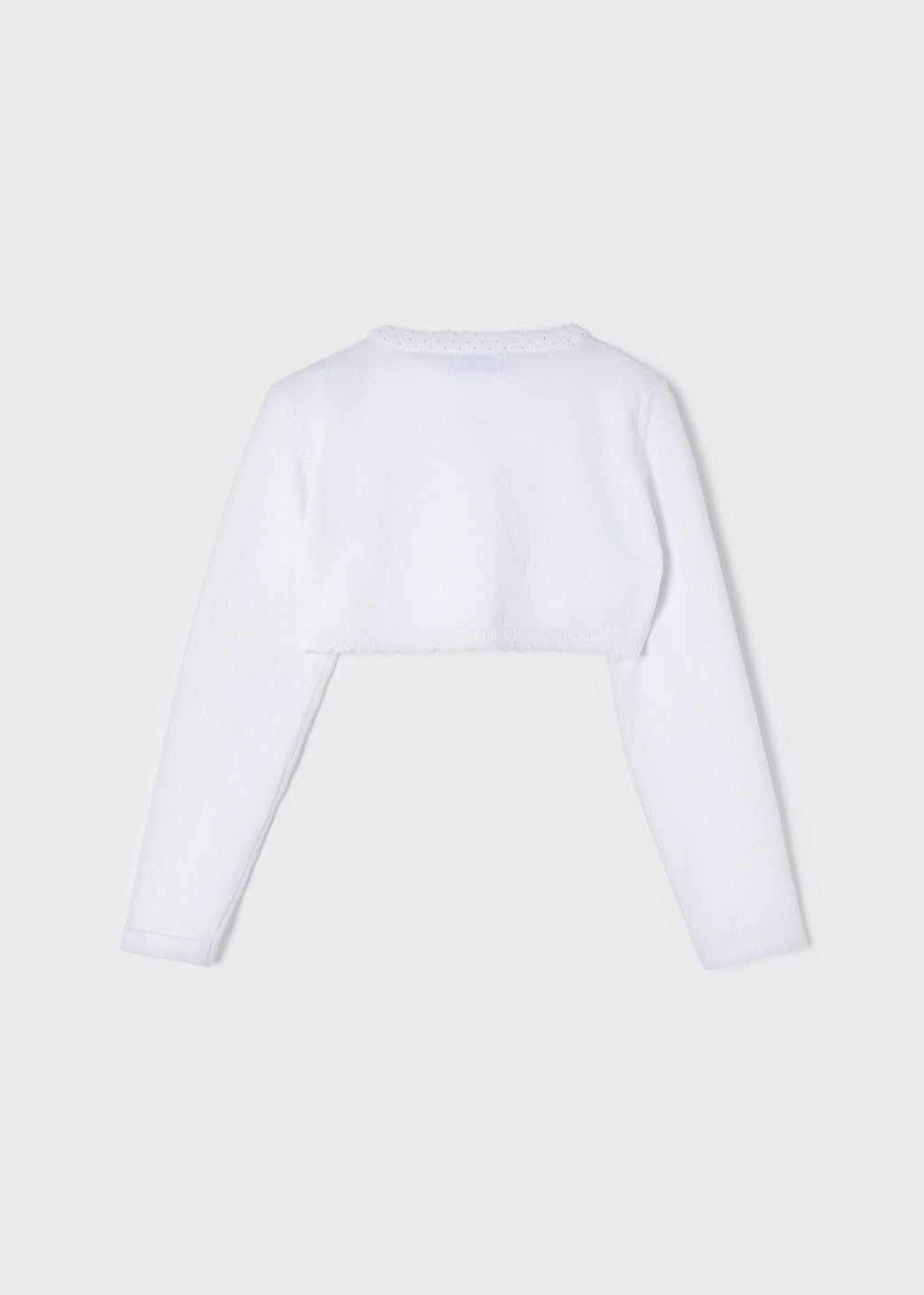 Mayoral Mini Basic Knit Bolero Cardigan_ White 320 - 80 - NorthGirls
