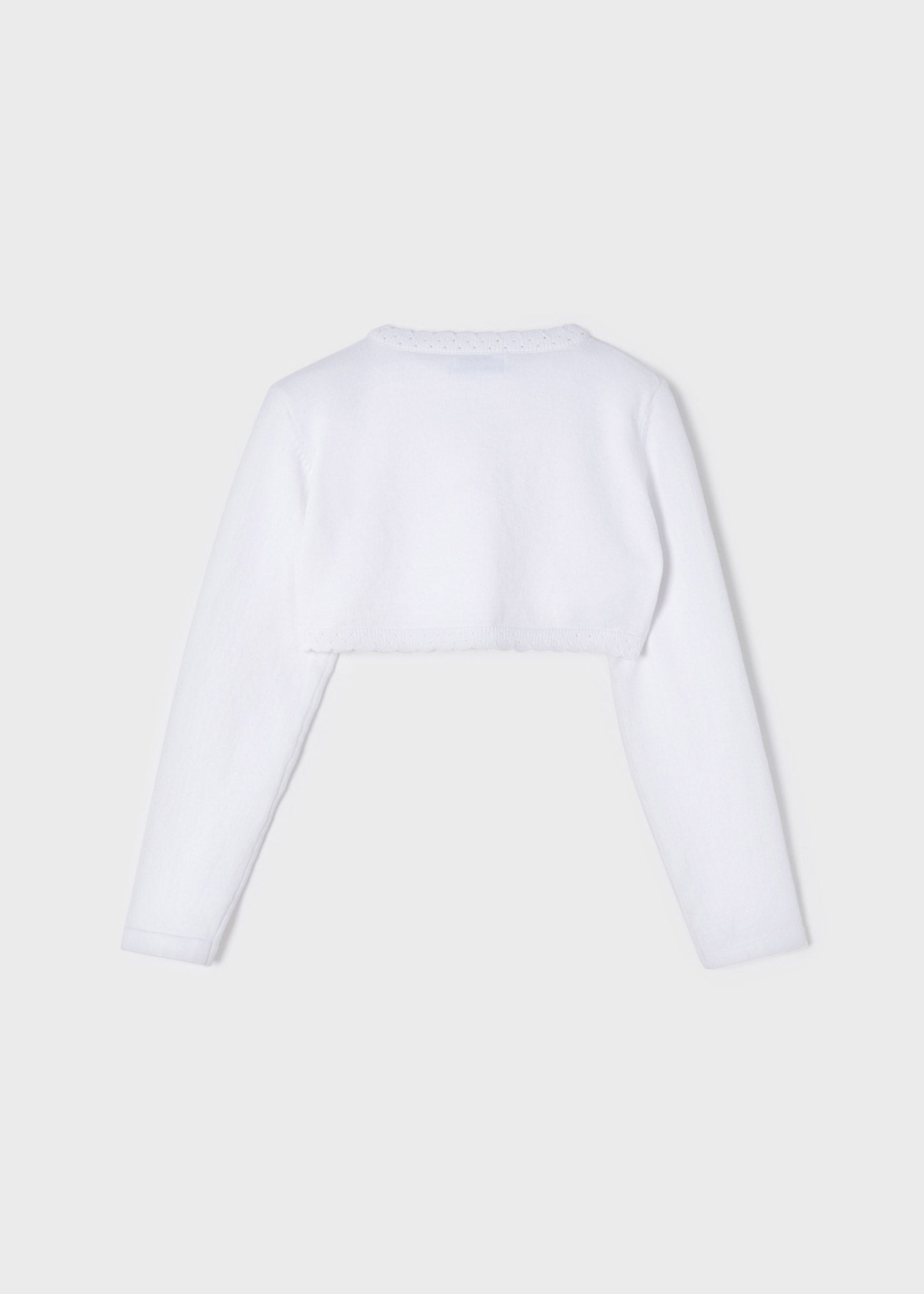 Mayoral Mini Basic Knit Bolero Cardigan_ White 320 - 80 - NorthGirls