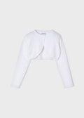 Mayoral Mini Basic Knit Bolero Cardigan_ White 320 - 80 - NorthGirls