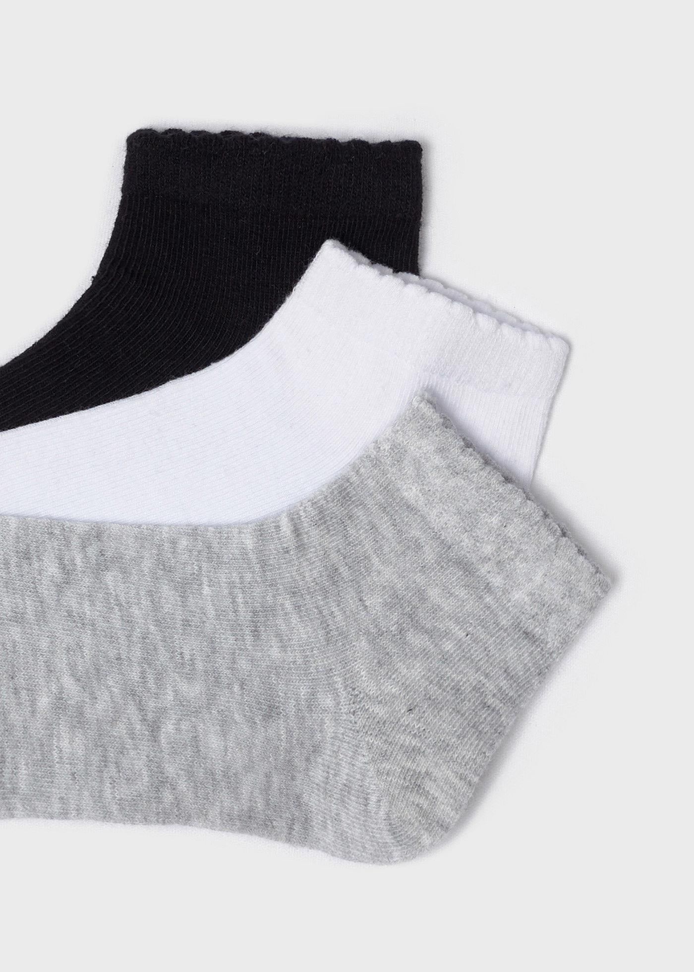 Mayoral Mini/Junior Ankle Sock Set 3pc_ Black 10233 - 11 - NorthGirls