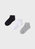 Mayoral Mini/Junior Ankle Sock Set 3pc_ Black 10233 - 11 - NorthGirls