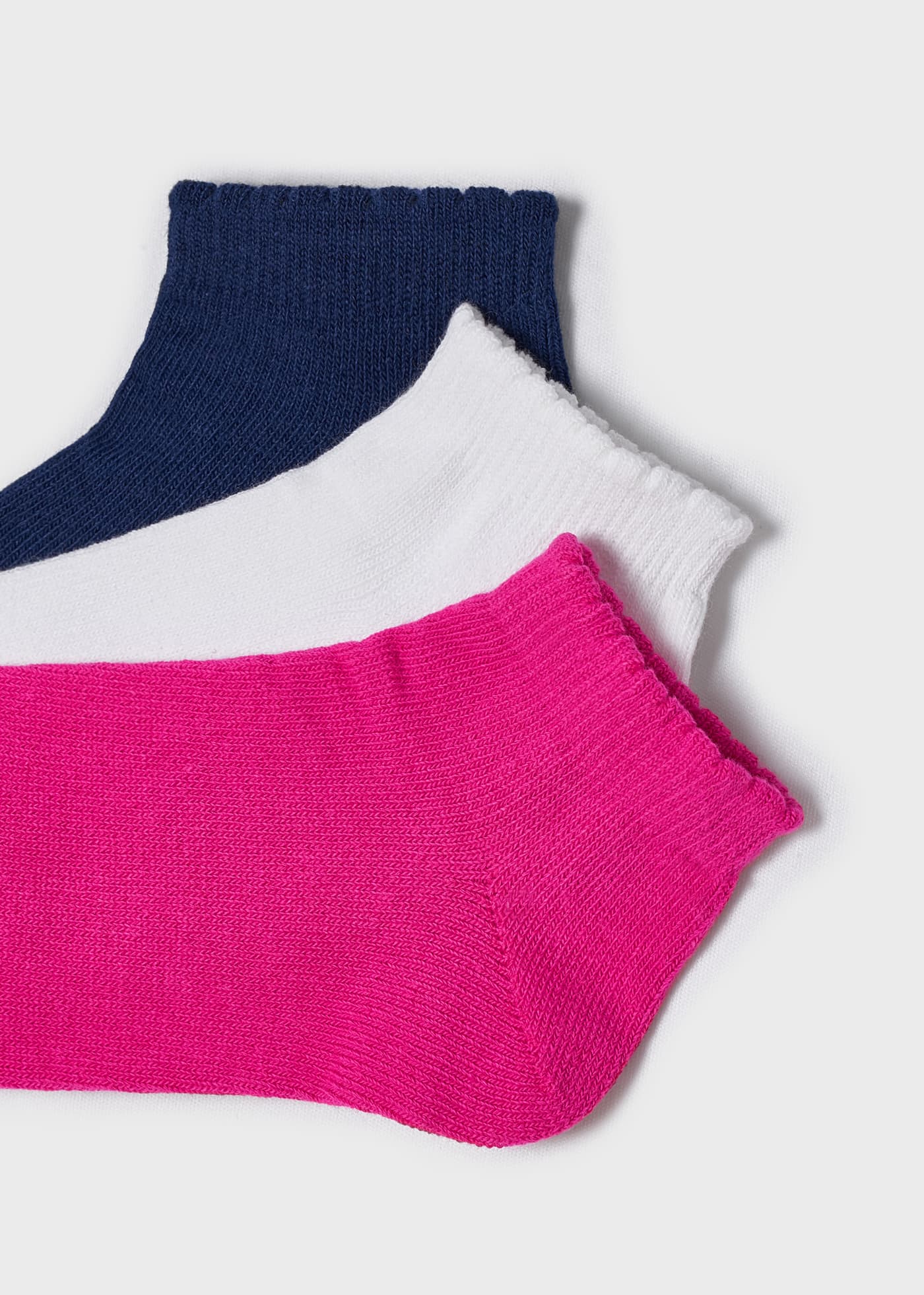 Mayoral Mini/Junior Ankle Sock Set 3pc_ Magenta 10233 - 10 - NorthGirls