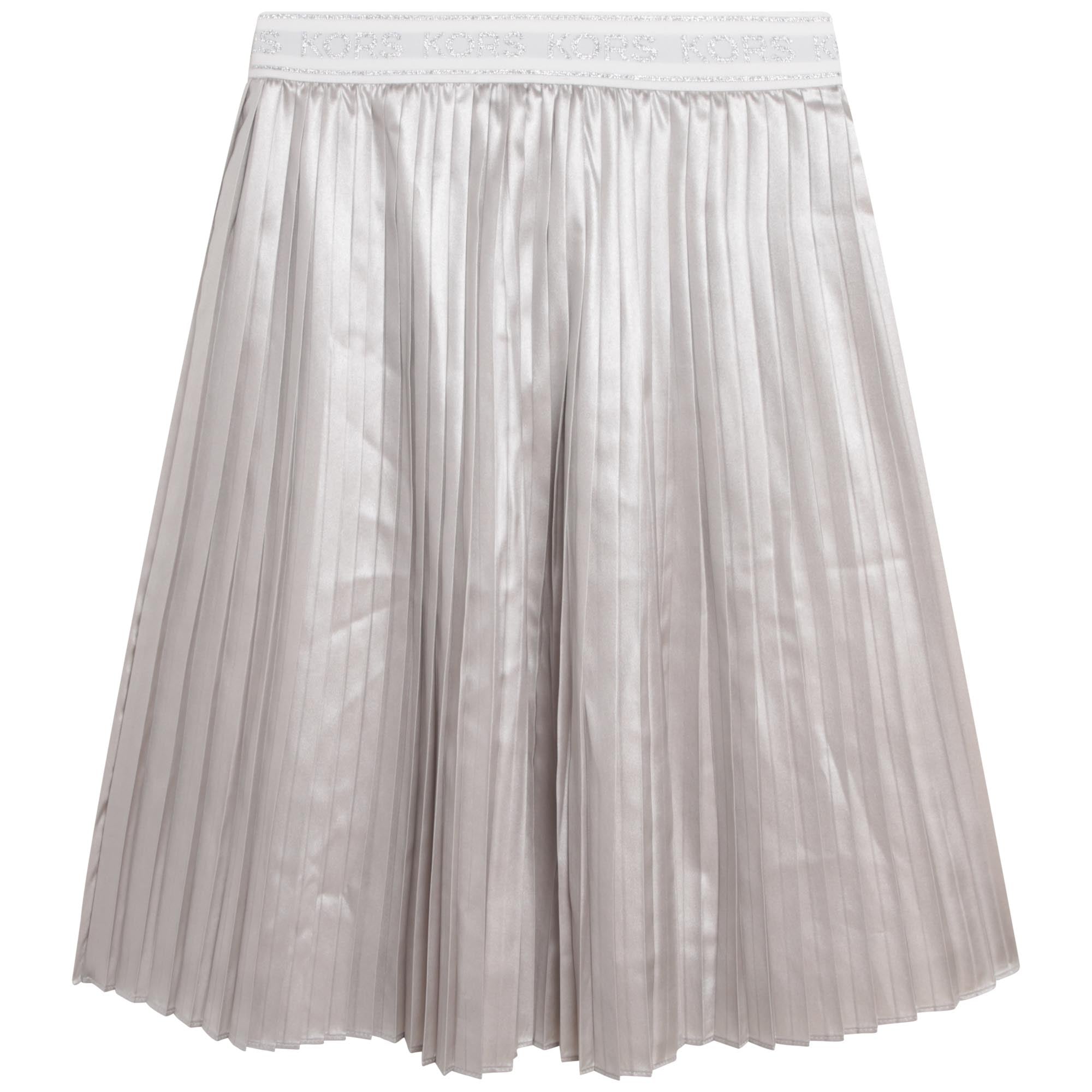 Michael Kors Midi Metallic Pleated Skirt _Silver R13120 - 16 - NorthGirls