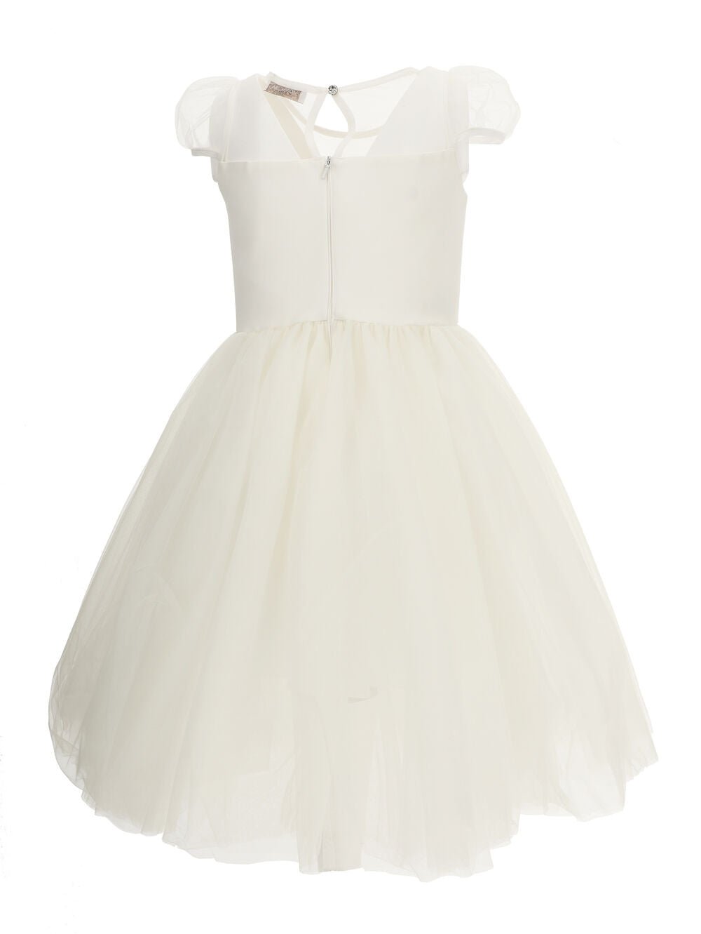 Monnalisa Sweetheart Crepe & Tulle Dress - NorthGirls