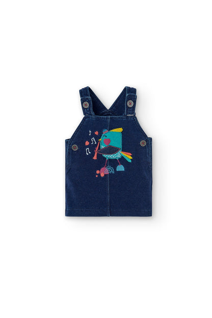 Boboli Baby Knit Shirt&Overalls Set _Navy 135032-9889