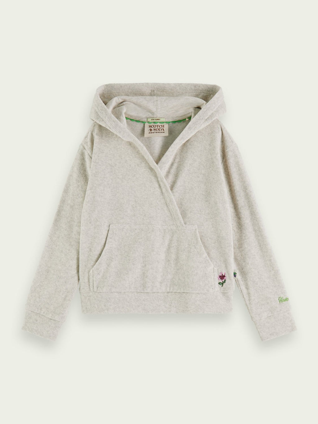 Scotch & Soda Hoodie w/Overlapping Front _Grey 170746 - 0606 - NorthGirls
