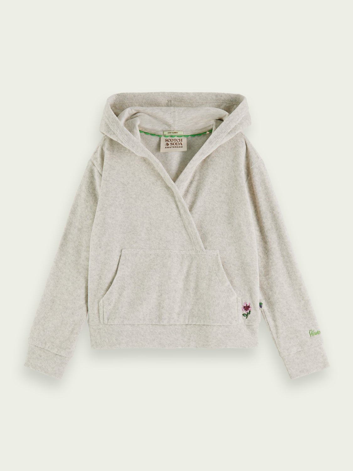 Scotch & Soda Hoodie w/Overlapping Front _Grey 170746 - 0606 - NorthGirls