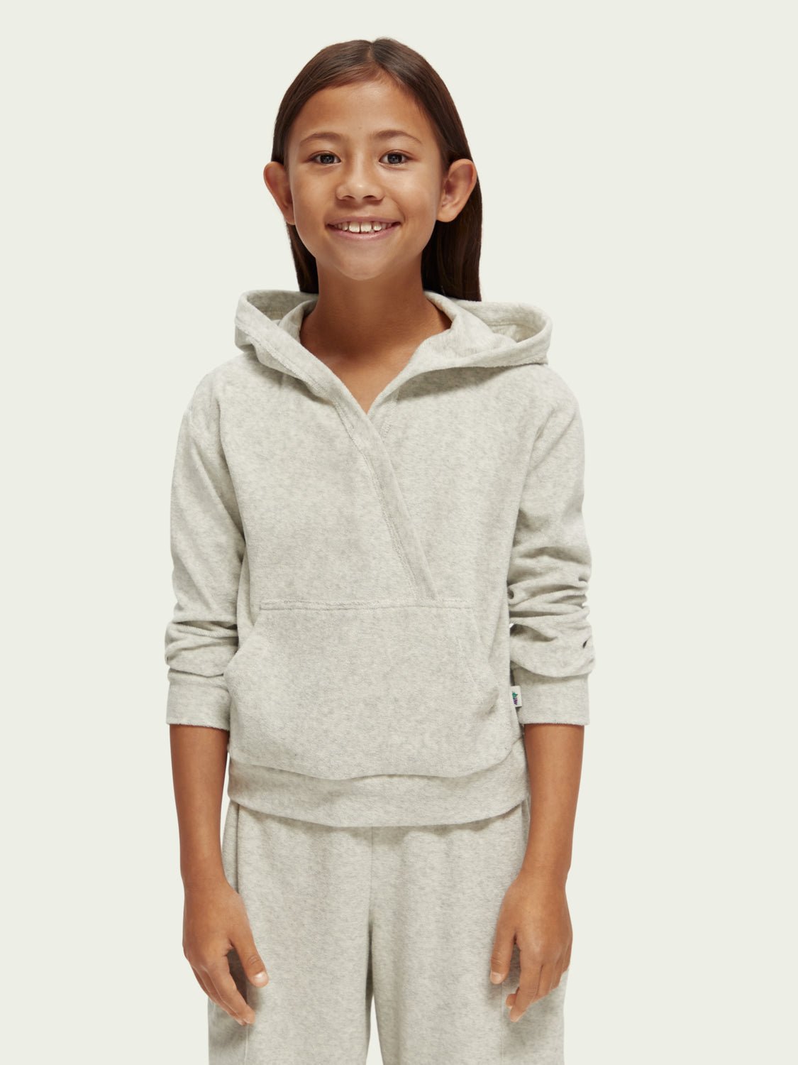 Scotch & Soda Hoodie w/Overlapping Front _Grey 170746 - 0606 - NorthGirls