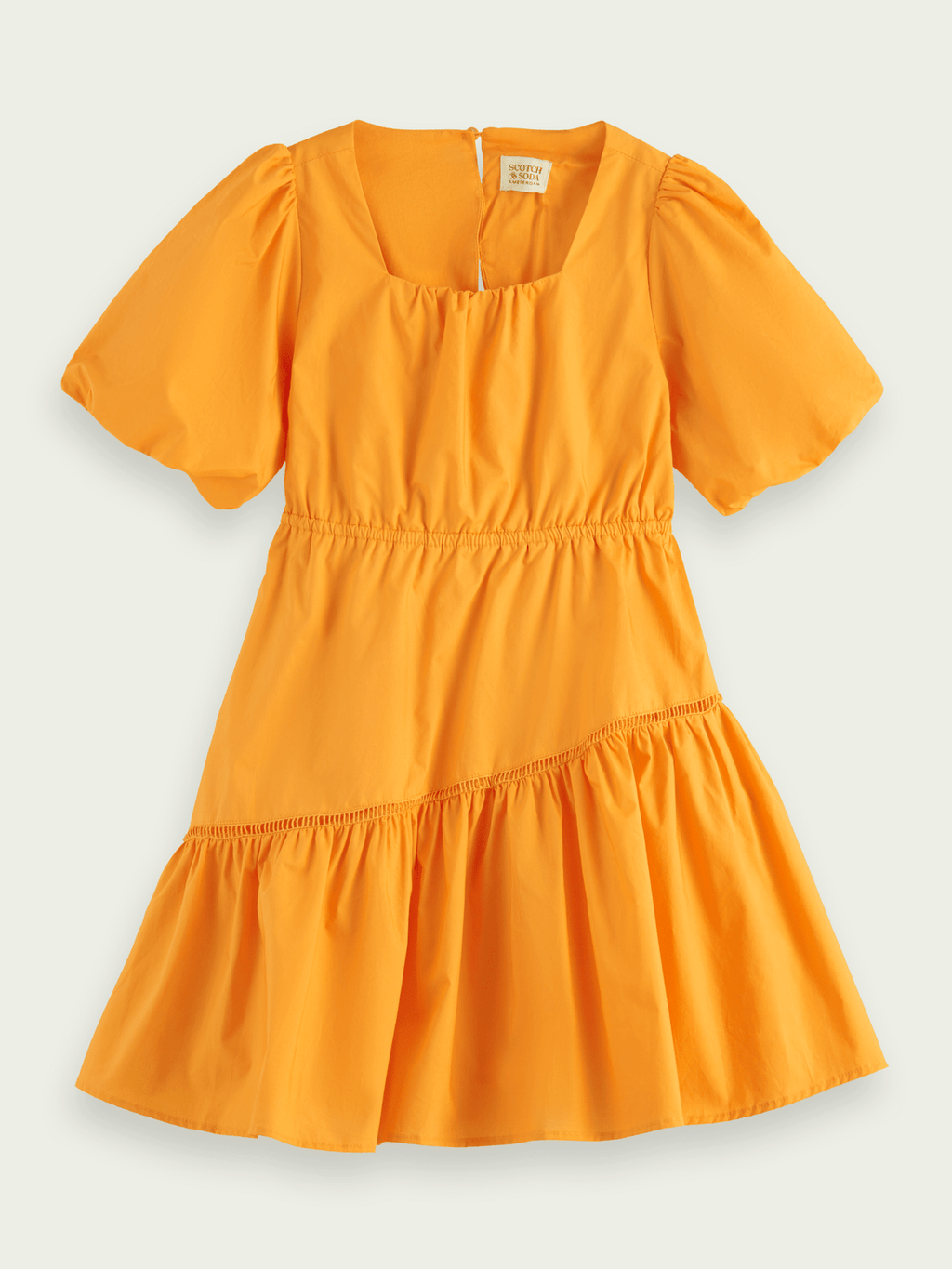 Scotch & Soda Puff S/S Midi Dress w/Back Cutout _Orange 170640 - 0232 - NorthGirls