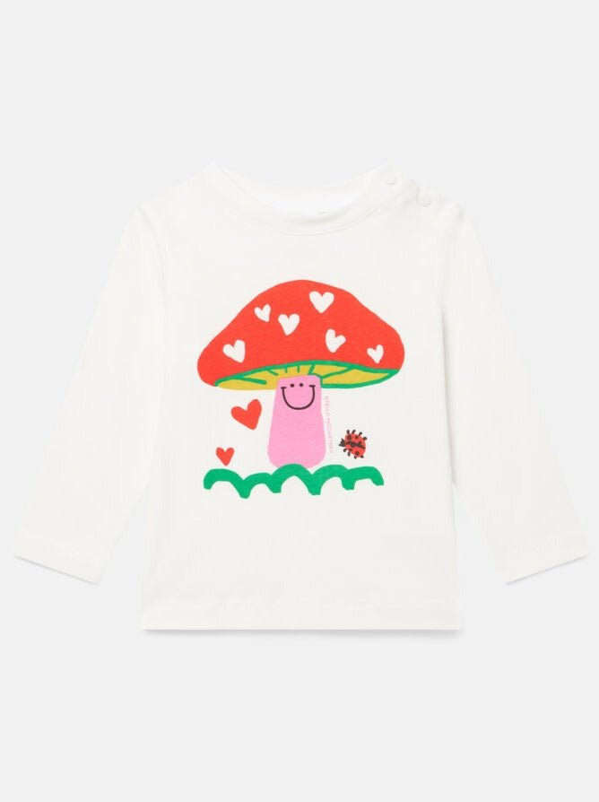 Stella McCartney Baby T-Shirt w/Mushroom Print _White 8R8140 - Z0434 - 101 - NorthGirls