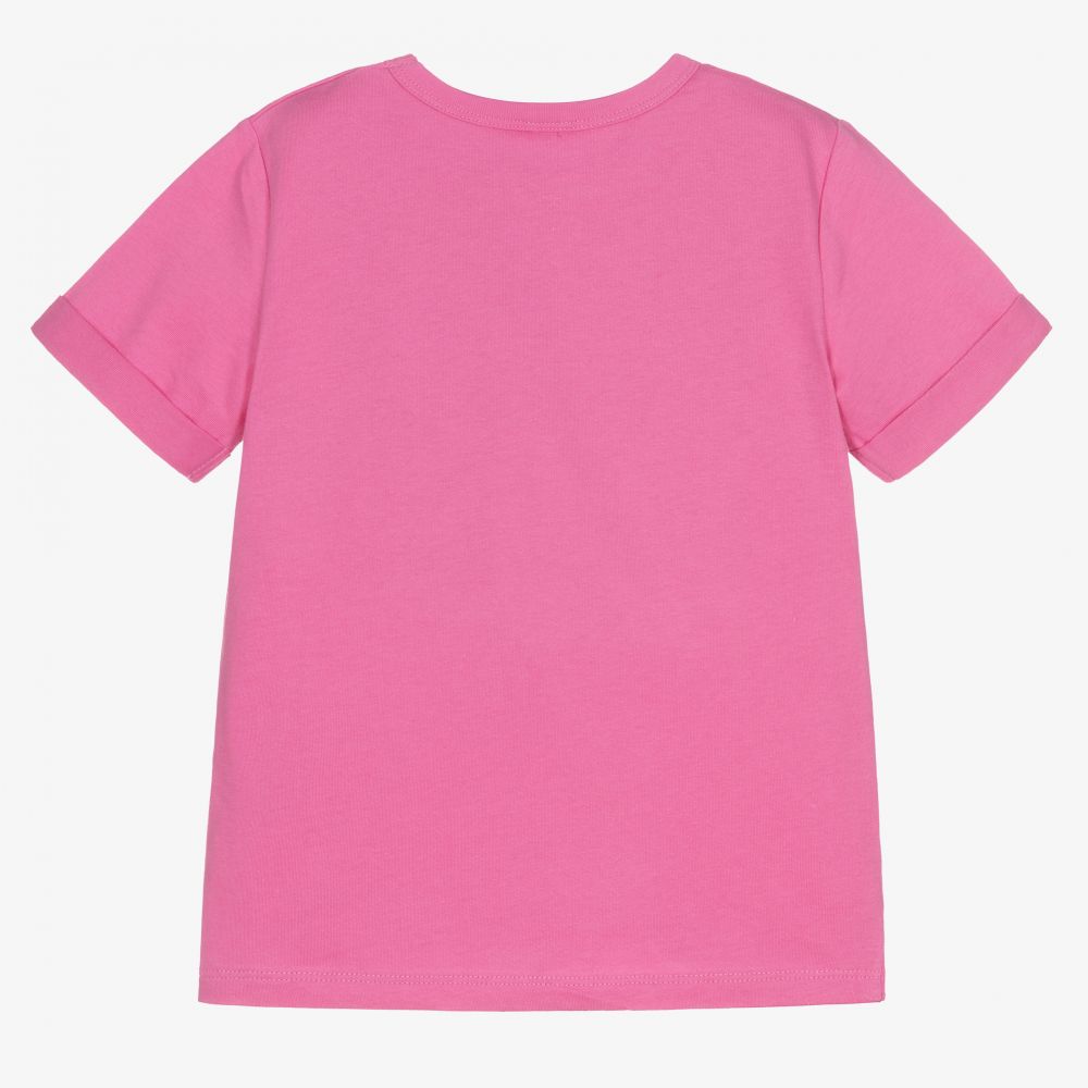 Stella McCartney Tee w/ Logo Print_ Bright Pink 8Q8AX1
