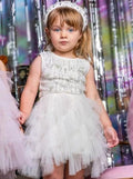 Tutu Du Monde Baby Sleeveless Tulle Dress w/Jeweled Applique - NorthGirls