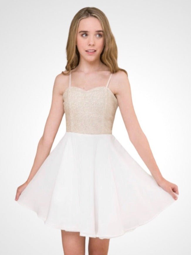 UDT ABBI Sequin & Lace Chiffon Dress _T3875K - NorthGirls