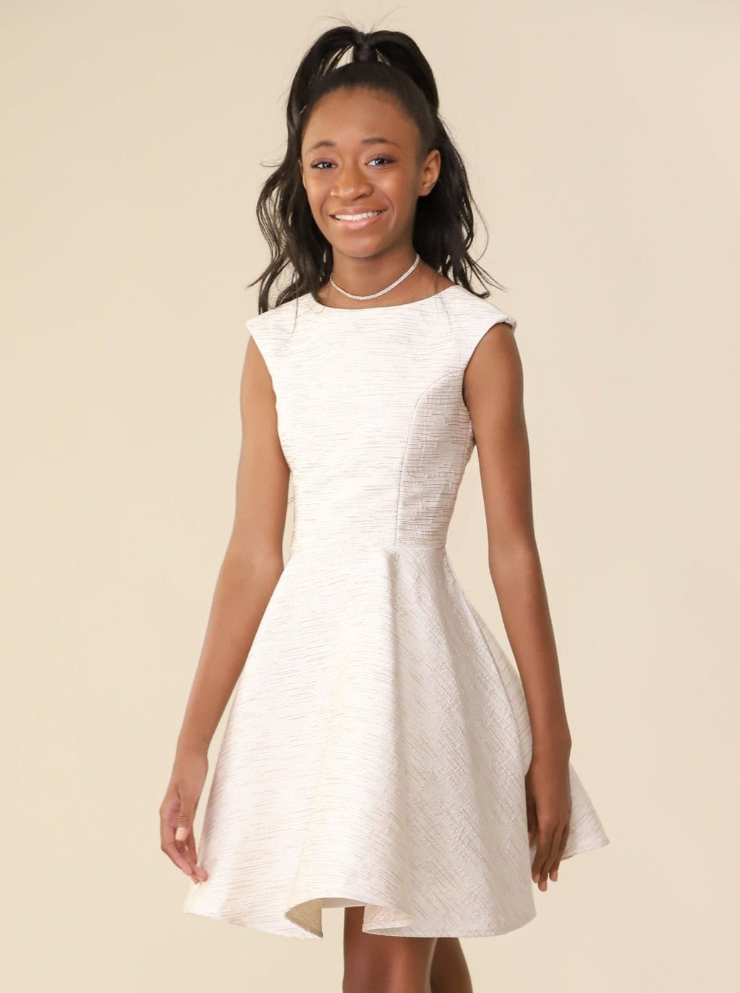 UDT ARIELLE Jacquard Fit & Flare Cap Sleeve Dress _T3886K NorthGirls UDT ARIELLE Jacquard Fit & Flare Cap Sleeve Dress _T3886K NorthGirls