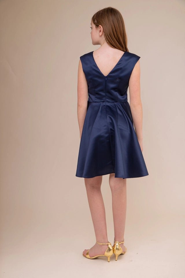 UDT ARIELLE Satin Fit & Flare Cap Sleeve Dress _T3886K - NorthGirls