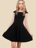 UDT DAISY Fit & Flare Cap Sleeve Pleated Dress _T3805K - NorthGirls